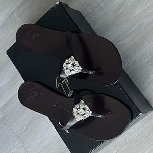 Giuseppe Zanotti Brown Slippers  size 38,5
